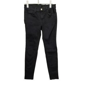 J Brand Mid-Rise Skinny Jeans 27 Black Sustainable Denim Essential Classic